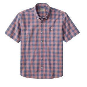 LLBean Short-Sleeve Button Down Plaid Shirt - 3XLT Pink Gingham, Suburban Dad